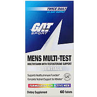 GAT, Essentials men's Multi + Test, 60 Tablets