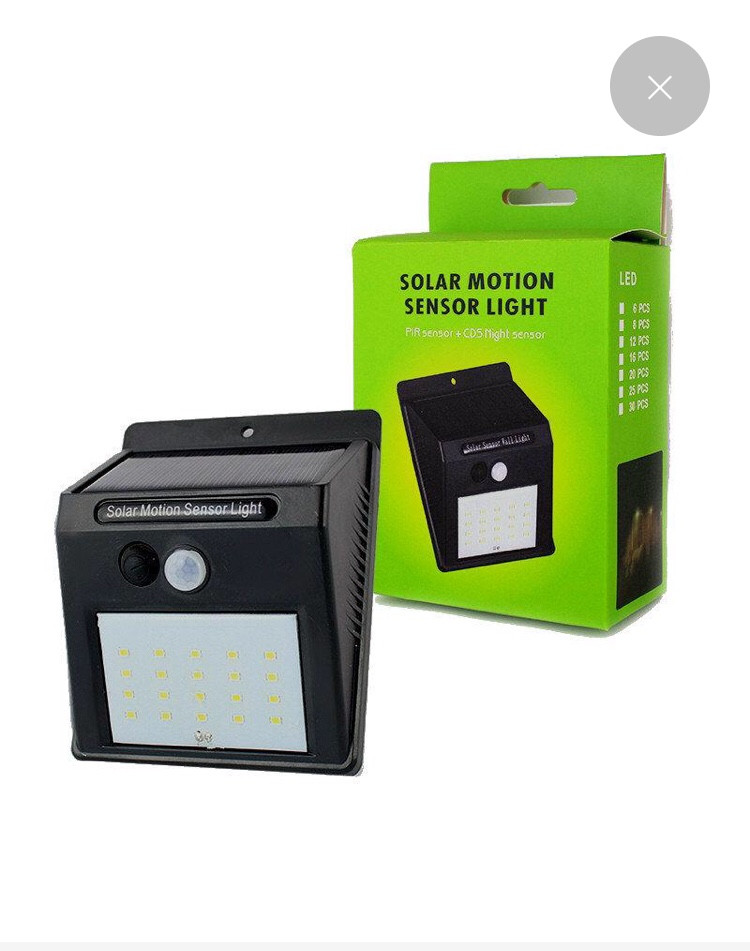 Автономний вуличний світлодіодний світильник Solar Motion XF 6009 LED з датчиком руху (20 локшиною) гуртом