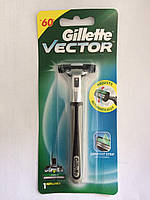 Станок для гоління чоловічий Gillette Vector (Жилет Слалом станок + 1 картридж)