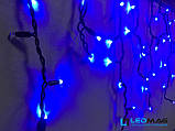 Світлодіодна гірлянда вулична Бахрома Flash 3х0.7 м 100LED Каучук Синій, фото 2
