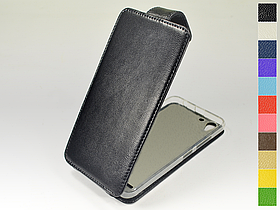 Відкидний чохол з натуральної шкіри для Lenovo Vibe K5 / K5 Plus