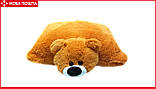 Дитяча подушка-іграшка Ведмедик 55 см медовий, фото 2