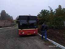 Производство и замена лобового стекла триплекс на автобусе MAN A21 NL 223  в Никополе (Украина). 12