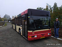 Производство и замена лобового стекла триплекс на автобусе MAN A21 NL 223  в Никополе (Украина). 13