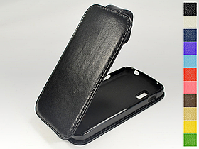 Відкидний чохол з натуральної шкіри для LG Nexus 4 e960