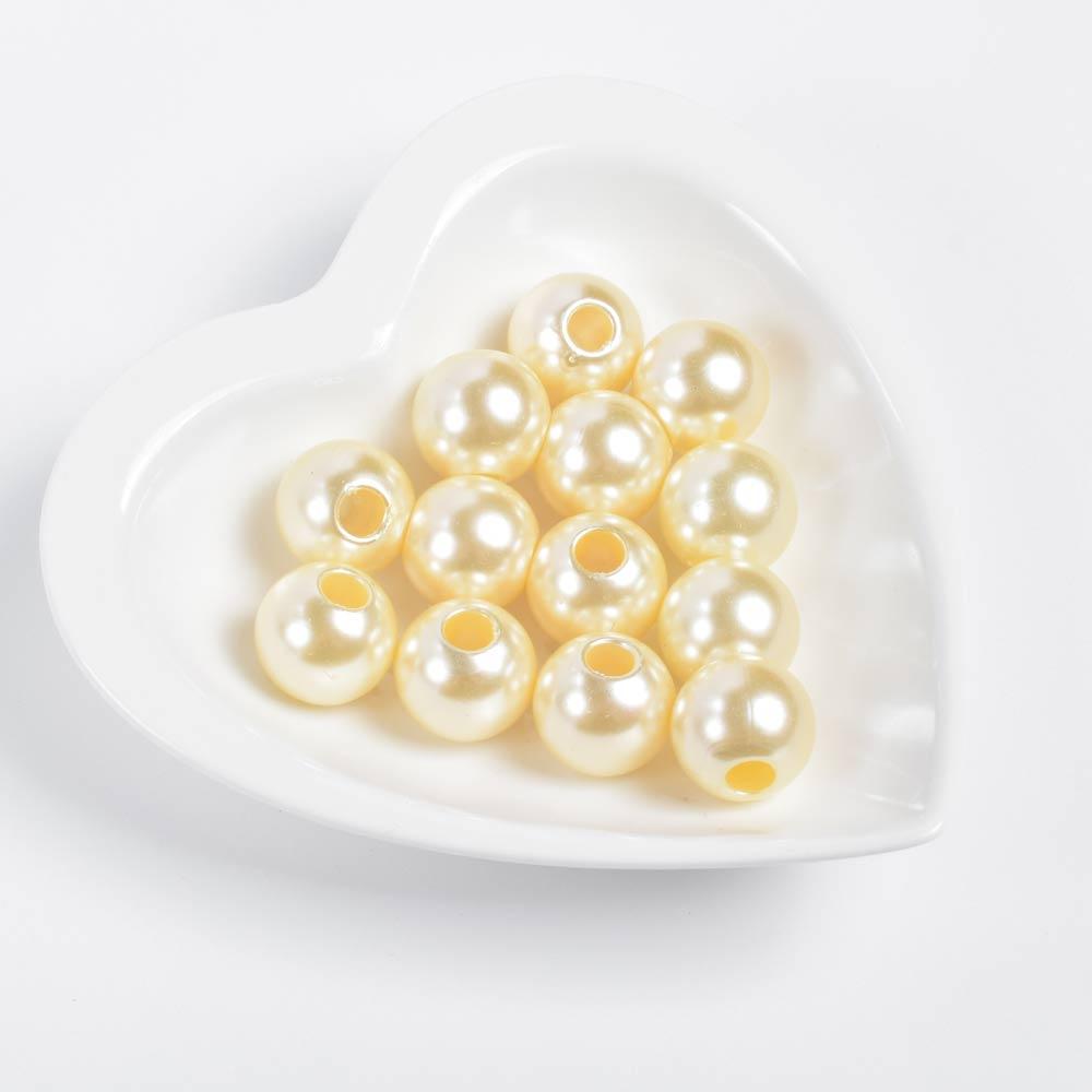 Намистина під перли біла 20мм (ціна за1г) (40212.009)