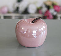 Декоративне яблуко рожева кераміка h6см перламутр Гранд Презент 1006132-2