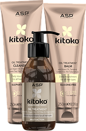 Kitoko Oil Treatment - Серія для всіх типів волосся з аргановим маслом та олією каріте