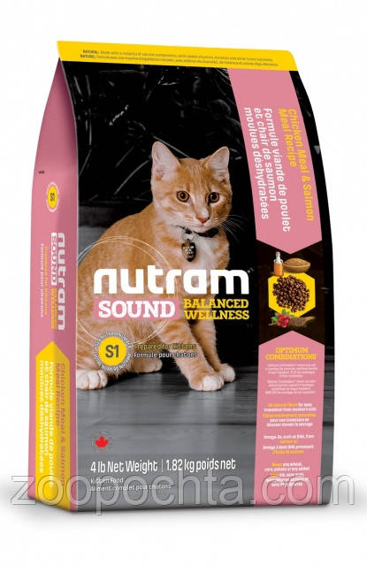 Сухий корм Nutram Sound Balanced Wellness Kitten для кошенят 1.8КГ, фото 1