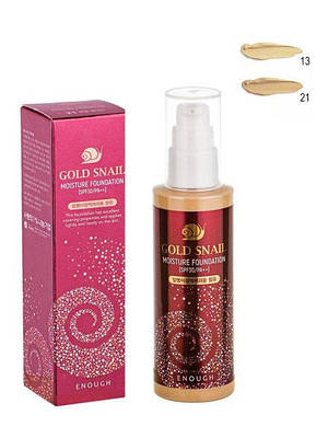 Тональний крем із муцином равлика Enough Gold Snail Moisture Foundation SPF30 100 мл  No13 Світлий бежевий