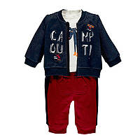 Костюм (футболка дл. рукав, толстовка та штани) для хлопчика MEK 193MDEM006-148 синій 86-98
