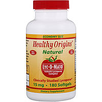 Ликопин (Lyc-O-Mato, Tomato Lycopene), Healthy Origins, Комплекс, 15 мг, 180 капсул