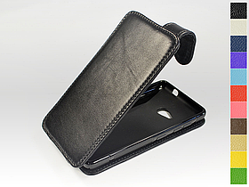 Відкидний чохол з натуральної шкіри для Microsoft Lumia 535 Dual Sim