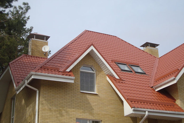 Ral 8004 металлочерепица Омега