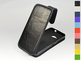 Відкидний чохол з натуральної шкіри для Microsoft Lumia 550