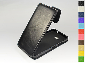 Відкидний чохол з натуральної шкіри для Microsoft Lumia 640