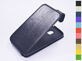 Відкидний чохол з натуральної шкіри для Motorola Moto E4 Plus XT1771