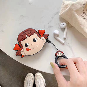 Чохол кейс для навушників Apple AirPods Alitek Milky Girl + тримач на палець (88686), фото 2