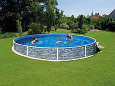 Басейн каркасний круглий Azuro 5.0 х 1.2 м Stone морозостійкий