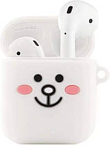 Чохол/ футляр для Apple AirPods Alitek Білий Зайчик + тримач (88695), фото 3