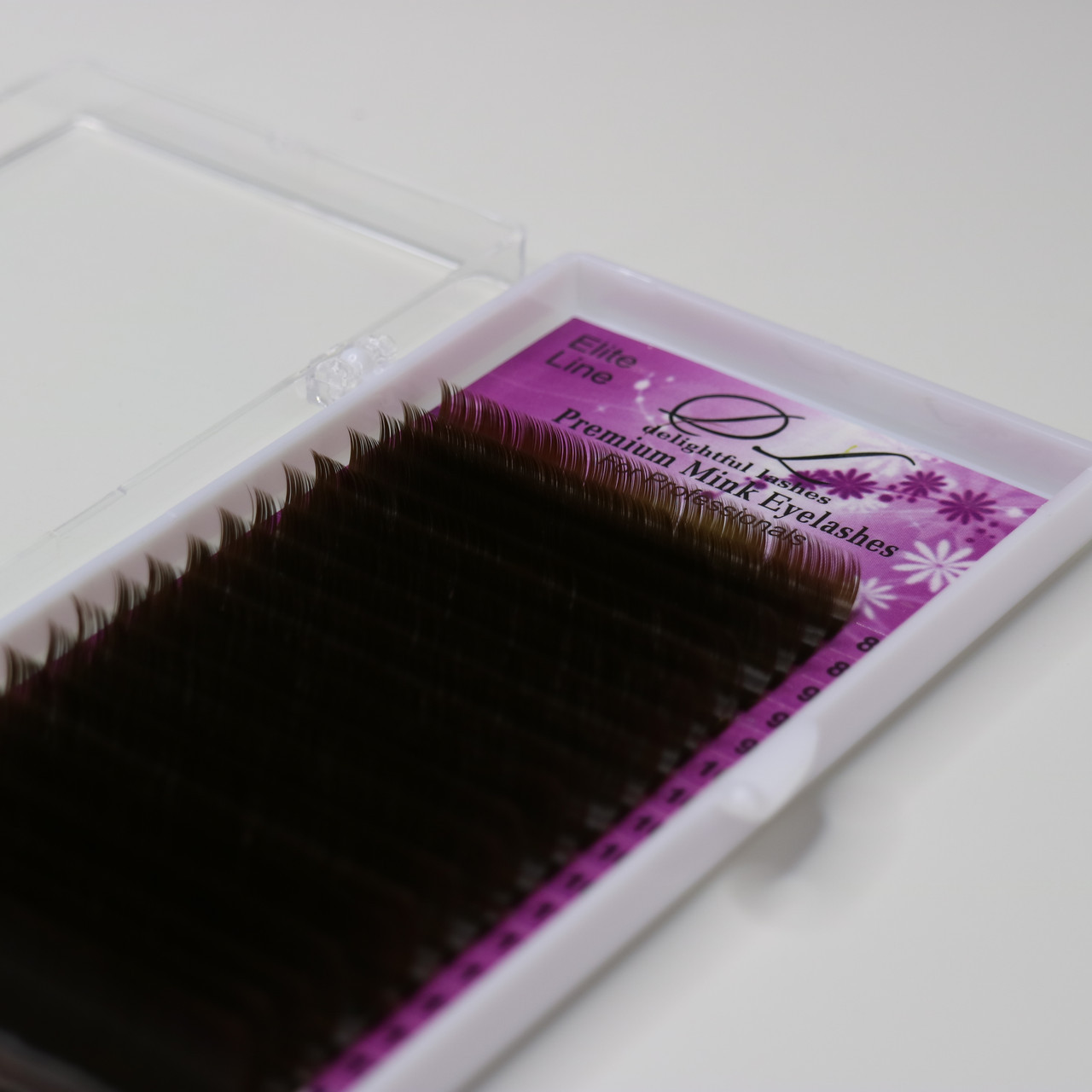 Вії Delightful Lashes Elite на стрічці темний шоколад (CC 0.10 14мм)