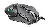 Миша комп'ютерна геймерська Zerodate X300GY метал оптична USB дротова срібляста металік, фото 4