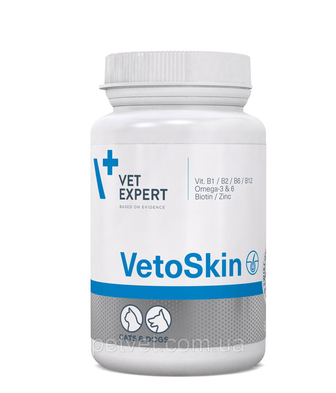 Ветоскін ВетЕксперт (VetExpert VetoSkin), 60 капсул. комплекс для шкіри та шерсті котів і собак