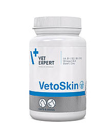 Ветоскін ВетЕксперт (VetExpert VetoSkin), 60 капсул. комплекс для шкіри та шерсті котів і собак