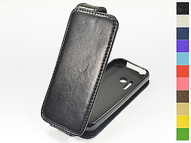 Відкидний чохол з натуральної шкіри для Nokia 215