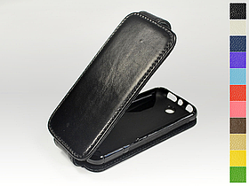 Відкидний чохол з натуральної шкіри для Nokia 225