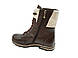 Жіночі шкіряні зимові черевики на хутрі низькому каблуці повсякденні теплі зручні легкі якісні коричневі 36 розмір Topas 3134 2023, фото 4