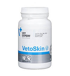 Ветоскін ВетЕксперт (VetExpert VetoSkin), 90 капсул. комплекс для шкіри та шерсті кішок і собак