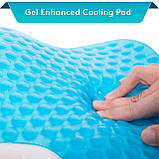 Ортопедична подушка для сидіння Livonic Orthopedic Coccyx Gel Seat Cushion, сіра, фото 4