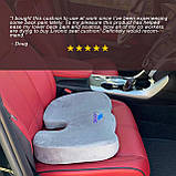 Ортопедична подушка для сидіння Livonic Orthopedic Coccyx Gel Seat Cushion, сіра, фото 5