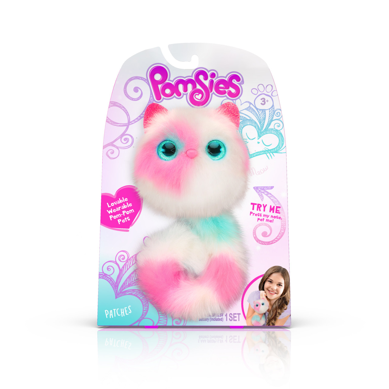 Інтерактивна іграшка кошеня Помсис Патчес Електрик 01883 Pomsies Pet Patches Plush Electronic оригінал
