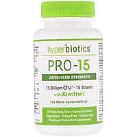 Hyperbiotics, Pro-15, Advanced Strength, 15 Billion CFU, 30 Time-Release Tablets