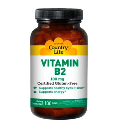 Вітаміни Vitamin B2 100mg (100 таб.) Country Life