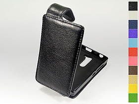 Відкидний чохол з натуральної шкіри для Nokia Asha 502