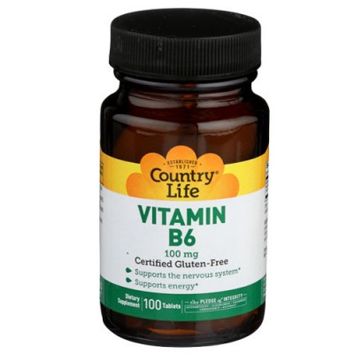 Вітаміни Vitamin B6 100mg (100 таб.) Country Life