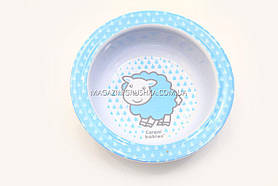 Canpol. Тарілка з меламіну на присоску (4/519b) Блакитна овечка