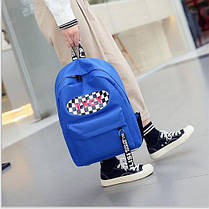 Шкільний рюкзак зі вставкою в клітинку Унісекс, фото 2