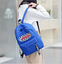 Шкільний рюкзак зі вставкою в клітинку Унісекс, фото 5