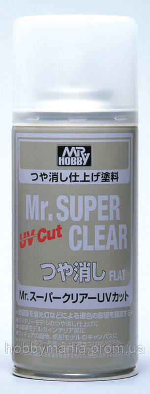 Mr Super Clear Flat (Matt) UV cut лак спрей матовий з УФ-фільтром Супер Клір B-523