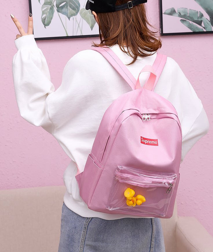 Шкільний рюкзак з качечками