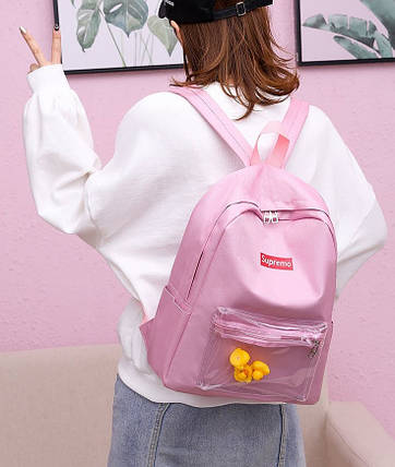 Шкільний рюкзак з качечками, фото 1