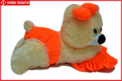Ведмедик-Малятко 45 см персиково-жовтогарячий