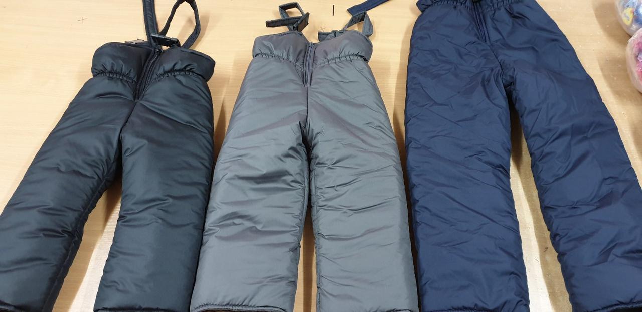 Зимовий дитячий напівкомбінезон, штани від 80 до 136см, фото 1