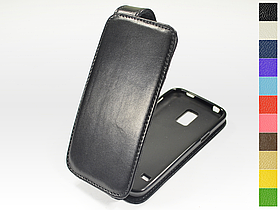 Відкидний чохол з натуральної шкіри для Samsung Galaxy S5 Mini Duos G800H