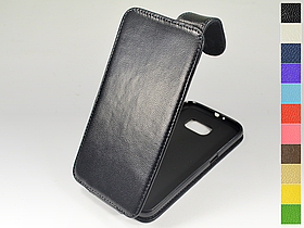 Відкидний чохол з натуральної шкіри для Samsung Galaxy S6 G920 / Galaxy S6 Duos G920D