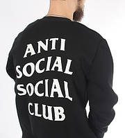 Чёрный свитшот с принтом assc | кофта anti social social club games